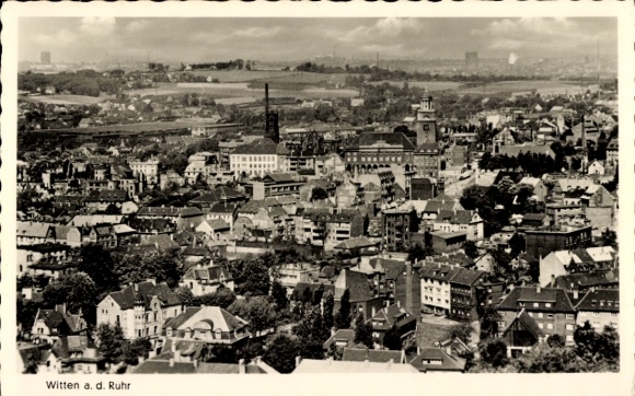Ak Witten an der Ruhr, Panorama, Kirchturm