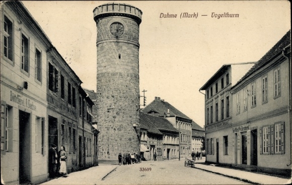 PC Dahme in the Mark, street section with bird tower