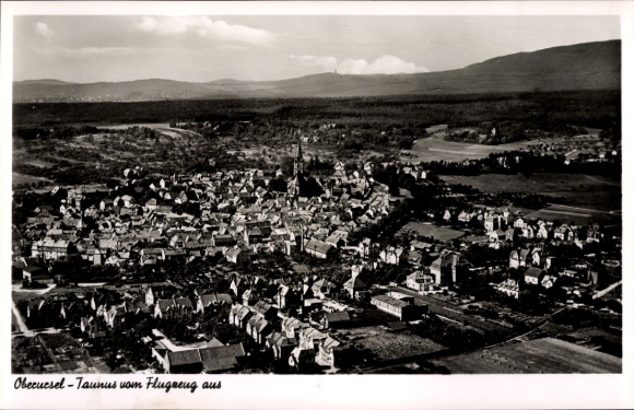 Postcard Oberursel in the Hochtaunuskreis Hessen, aerial photograph
