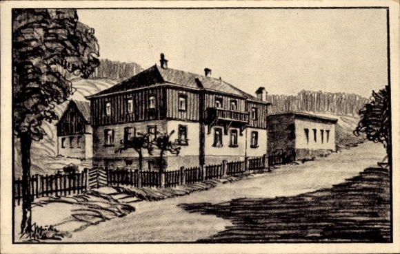 Artists Postcard Geising Altenberg Erzgebirge, Youth Hostel