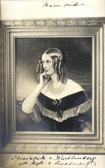 Künstler Ak Theodelinde von Württemberg, Théodelinde de Beauharnais, Prinzessin von Leuchtenberg