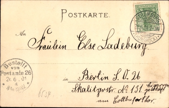 Chromo-Litho Stromberg im Hunsrück, general view, church, Gasthof zur Post