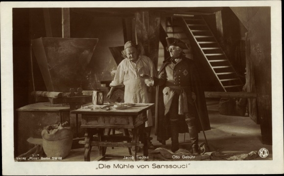 Postcard Actors Otto Fee and Jacob Tiedtke, Die Mühle von Sanssouci, Ross Verlag 51 4