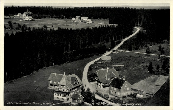 Postcard Oehringen Öhringen in the Hohenlohekreis Württemberg, climatic health resort, Intersportplatz, airplane, Lands