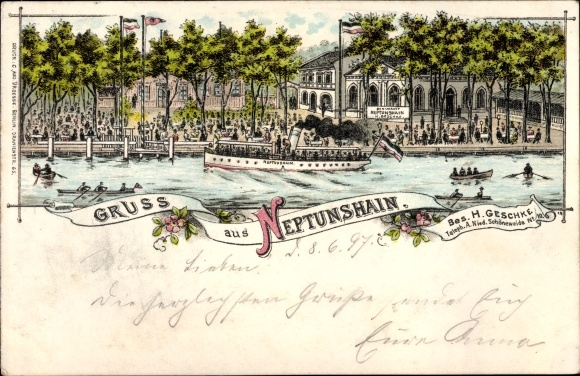 Chromo-Litho Berlin Treptow Niederschoeneweide, inn Neptunshain