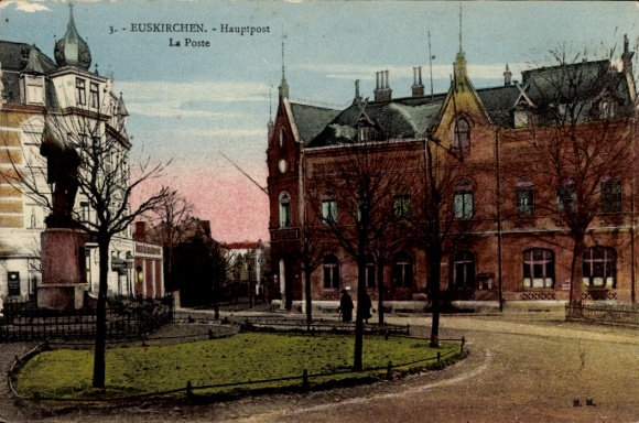 Postcard Euskirchen in North Rhine Westphalia, section at the main post office