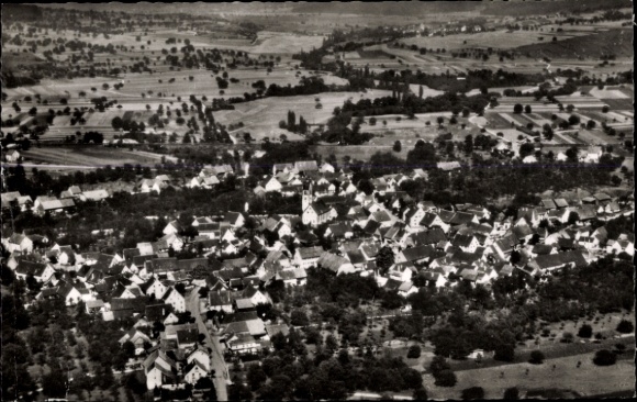 Ak Efringen Kirchen am Oberrhein, Fliegeraufnahme
