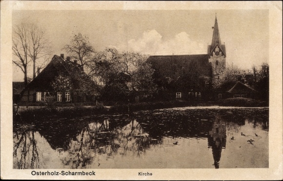 Ak Osterholz Scharmbeck in Nedersaksen, kerk