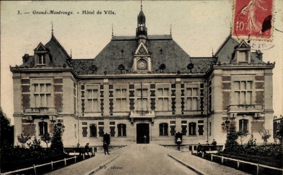 Postcard Grand-Montrouge Hauts de Seine, Town Hall