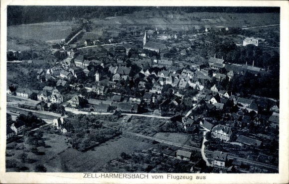 Postcard Zell am Harmersbach Black Forest Baden, aerial photograph