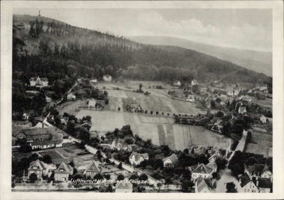 Ak Hiddesen Detmold im Teutoburger Wald, Luftaufnahme, ländliche Umgebung, Teutoburger Wald, Häus