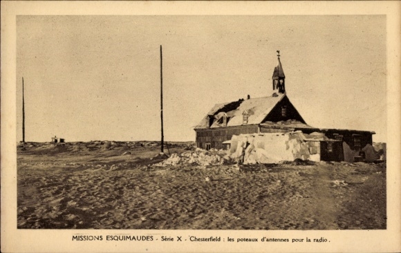 KP Chesterfield Nunavut Kanada, Misje Eskimoskie, maszty antenowe dla radia