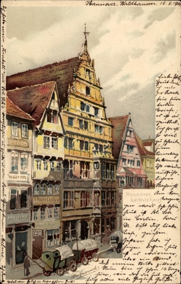 Artist Chromo-Litho Hammel, Otto, Hanover in Lower Saxony, Leibnizhaus