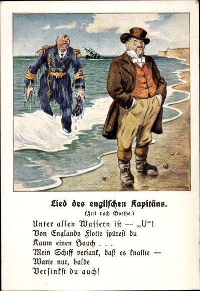 Lied Ak Lied des englischen Kapitäns, Unter allen Wassern ist U, englischer Seemann