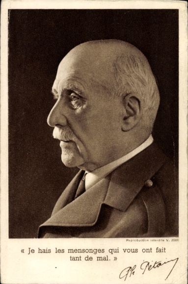 Maksymalny generał KP Philippe Pétain, portret, cytat