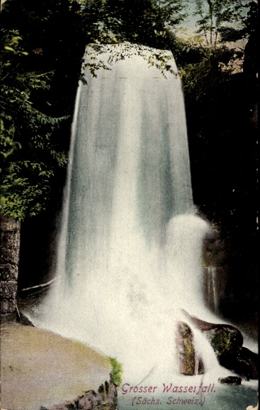 Ak Lichtenhain Sebnitz Sächsische Schweiz, Lichtenhainer Wasserfall
