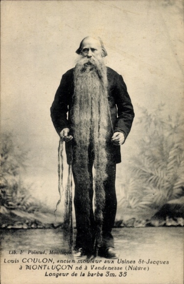 Postcard Montluçon Allier, Louis Coulon, man with long beard