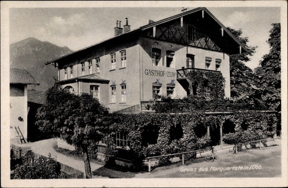 KP Marquartstein w dzielnicy Traunstein w Górnej Bawarii, Gasthof Prinzregent, widok z zewnątrz