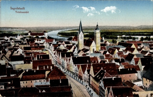 KP Ringsee Ingolstadt nad Dunajem Górna Bawaria, widok całościowy