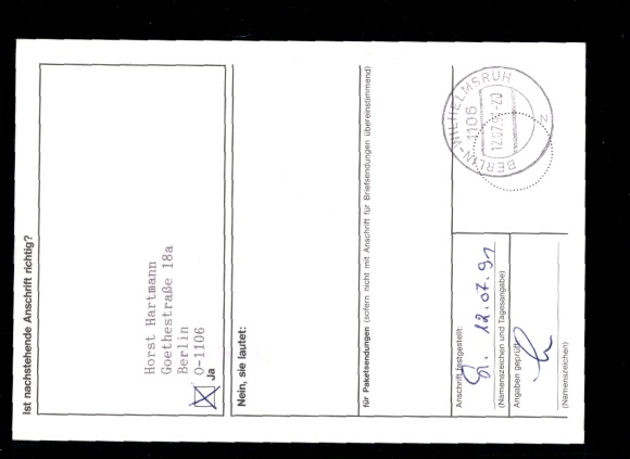 Michel No. 3345 (2) on address check