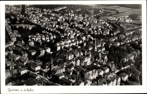 Postcard Gießen an der Lahn Hesse, general view