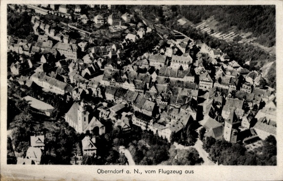 Ak Oberndorf am Neckar, Luftaufnahme