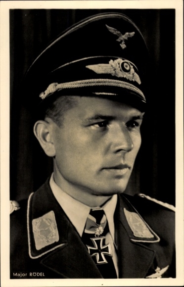 KP Major Gustav Rödel, posiadacz Krzyża Kawalerskiego, Liście Dębu, Siły Powietrzne