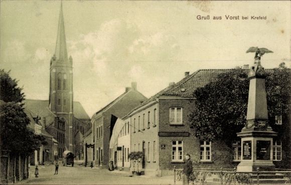 Ak Vorst Tönisvorst am Niederrhein, Kirche, Denkmal