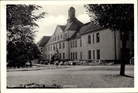 Postcard Langenhorn in Nordfriesland, General Hospital