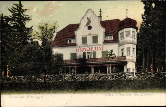 Postcard Melsungen in Hesse, tourist house Lindenlust at the edge of the forest