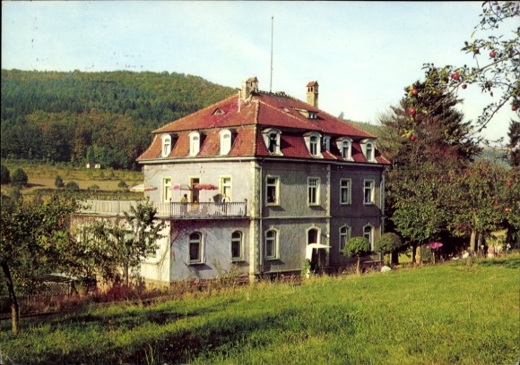 Postcard Wernarz Bad Brückenau in Lower Franconia, holiday resort Villa Bavaria