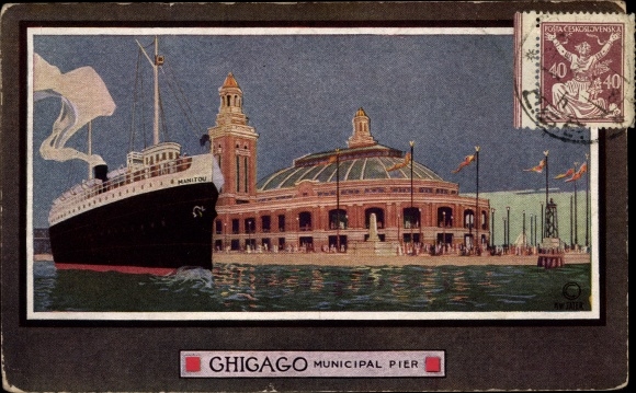Artysta KP Chicago Illinois, Municipal Pier, SS Manitou