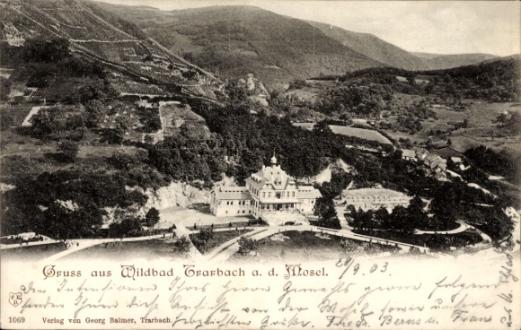 Ak Traben Trarbach an der Mosel, Gesamtansicht, Wildbad