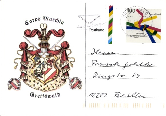 Studentika Ak Greifswald, Corps Marchia, Wappen