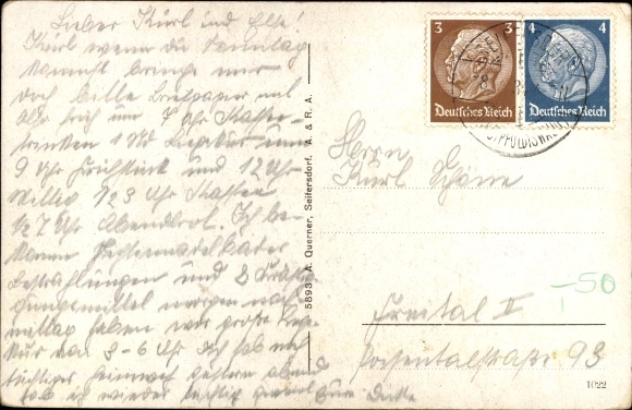 Postcard Seifersdorf Dippoldiswalde in the Eastern Ore Mountains, convalescent home charity