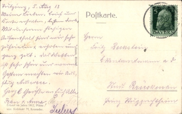 Artist Postcard Henel, Edwin, Tutzing in Upper Bavaria, Beringer recreation home