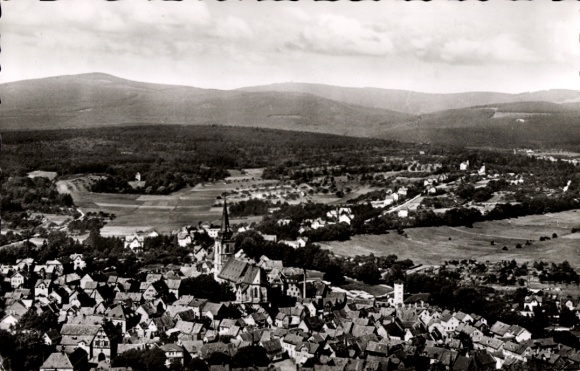 Postcard Oberursel in the Taunus Hessen, aerial photograph