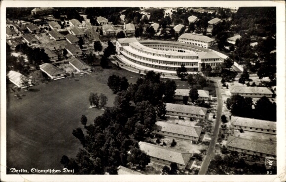 Postcard Elstal Wustermark Brandenburg, aerial photograph, Olympic Village 1936, Klinke & Co. B 2