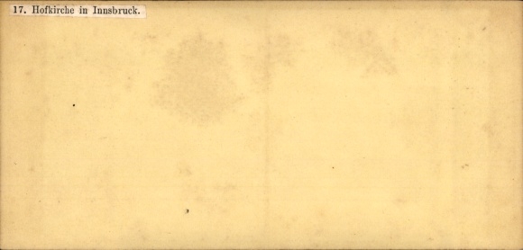 Stereo CdV Innsbruck in Tirol, interior of the Hofkirche