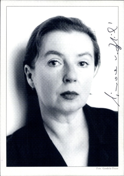 Postcard actress Simone von Zglinicki, portrait, autograph