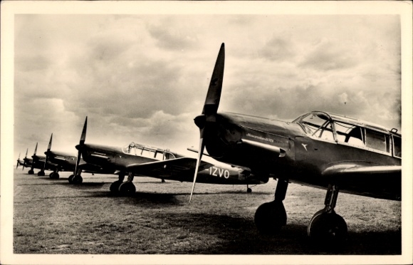 Ak Messerschmitt Bf 108 Taifun, Kampfflugzeuge, Staffel, Luftwaffe, D IZVO
