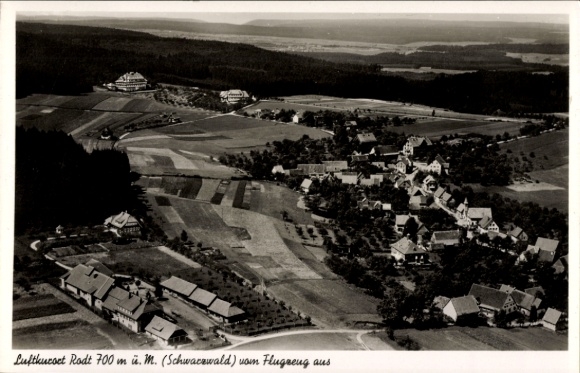 Postcard Rodt Loßburg in the Black Forest, aerial photograph