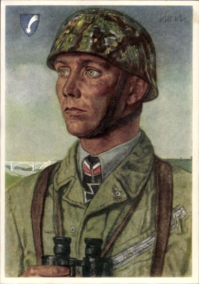 Künstler Ak Willrich, Wolfgang, Major Koch, Fallschirmjäger, VDA-Schulsammlung 1940
