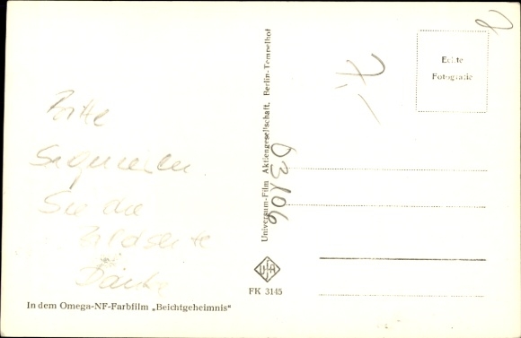 Postcard actress and director Margit Saad, portrait, Ufa Film, The Gypsy Baron