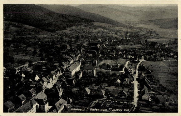Ak Seebach in Baden Schwarzwald, Fliegeraufnahme