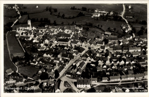 Ak Hohenwart in Oberbayern, Fliegeraufnahme