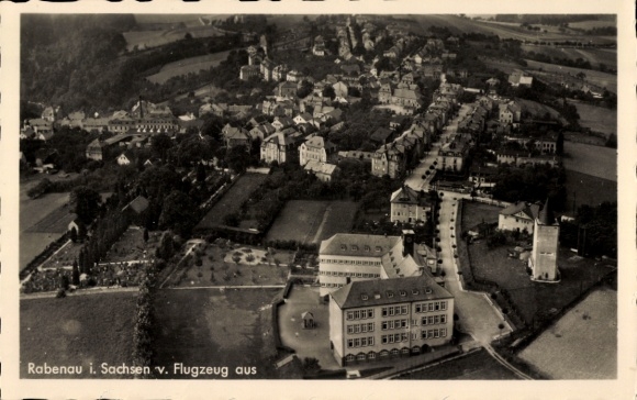 Postcard Oelsa Rabenau in the Ore Mountains Saxony, aerial photograph