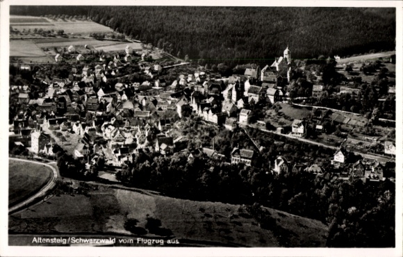 Ak Altensteig im Schwarzwald Württemberg, Fliegeraufnahme