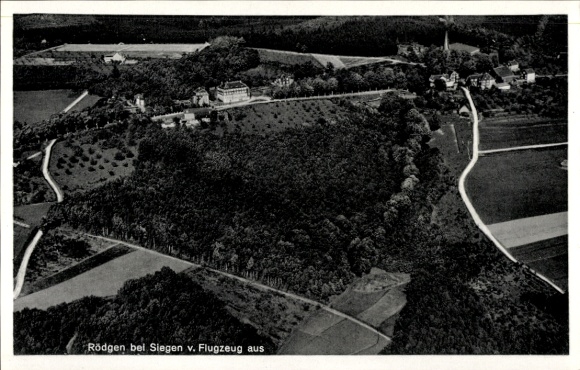 Postcard Rödgen Obersdorf Wilnsdorf in Siegerland, aerial photograph