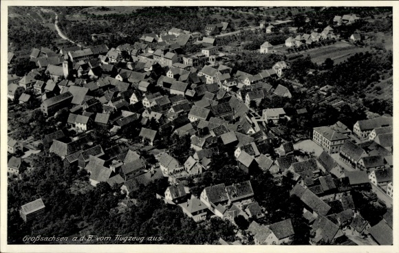 Postcard Großsachsen Hirschberg an der Bergstraße, aerial photograph